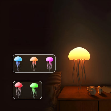 Jellyfish Lamp Night Light - Rechargeable LED Mood Light with Tentacles