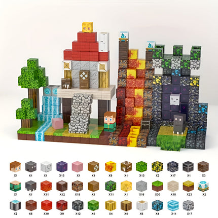 Magnetic Cube Building Blocks - Open-Ended STEM Toy, 150 or 300 Pieces