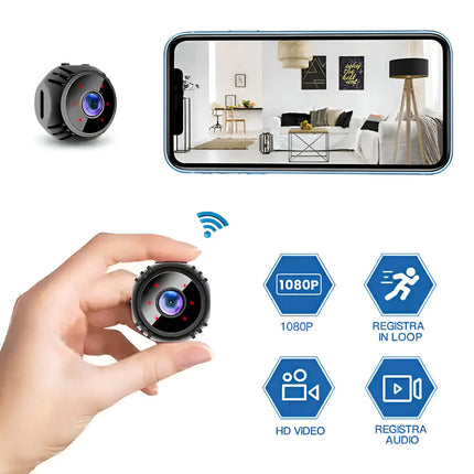 Mini WiFi Security Camera - Night Vision Nanny Cam with Motion Alerts