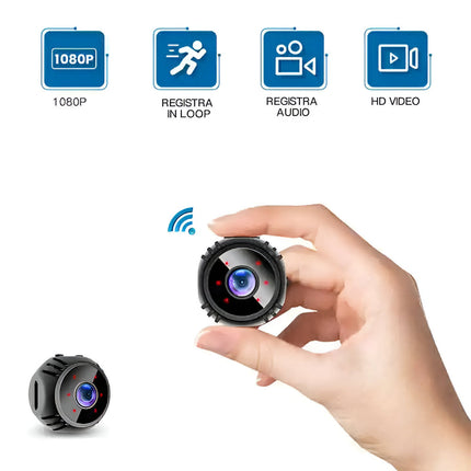 Mini WiFi Security Camera - Night Vision Nanny Cam with Motion Alerts
