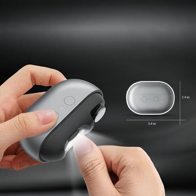 Electric Nail Clipper - LED Light, Rechargeable Two-Speed Grooming Tool