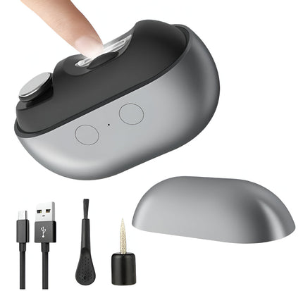 Electric Nail Clipper - LED Light, Rechargeable Two-Speed Grooming Tool