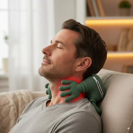 Heated Neck Massager - Vibration, Heat, Cordless USB-C, Back and Arms