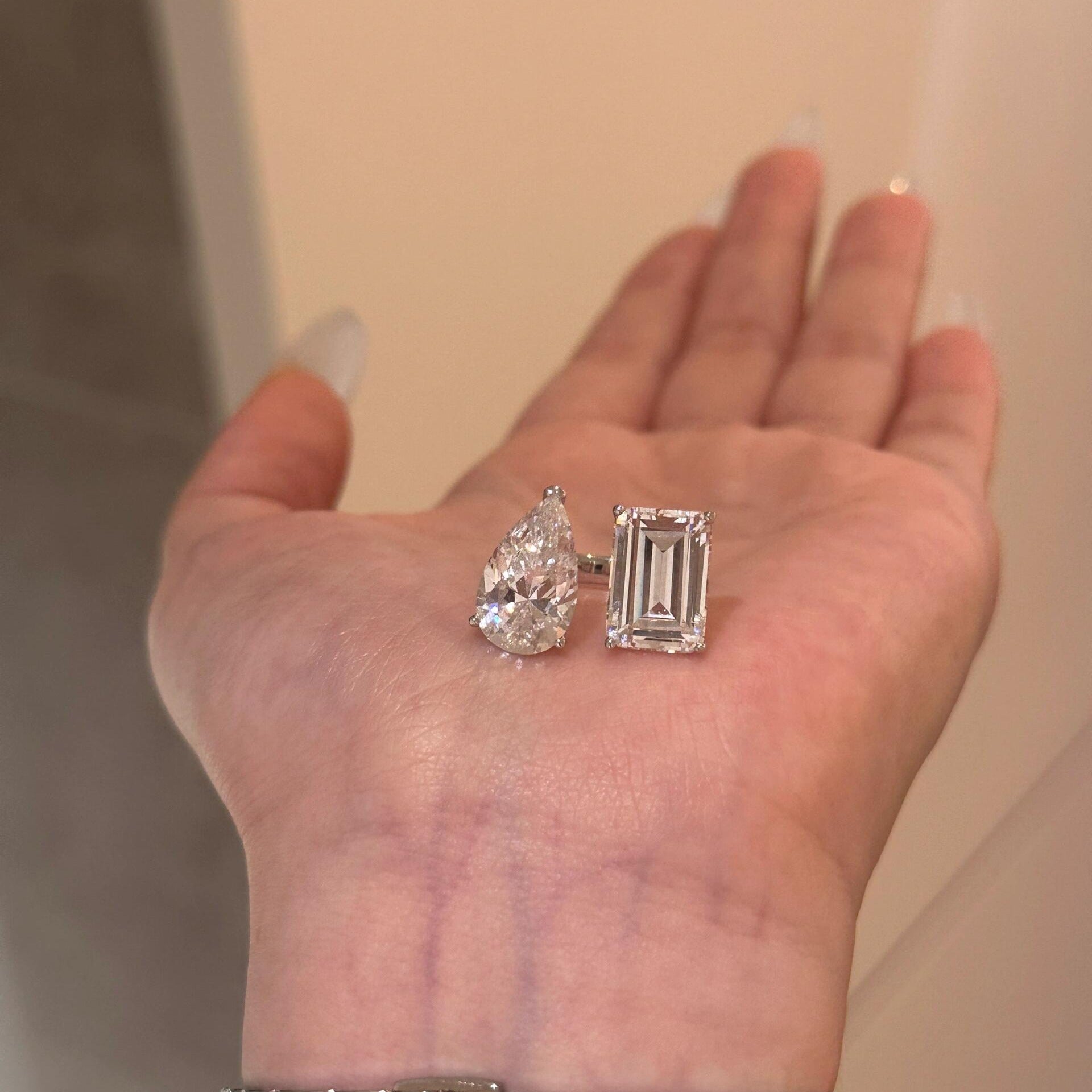 Tidal Dual Diamond Cuff Ring