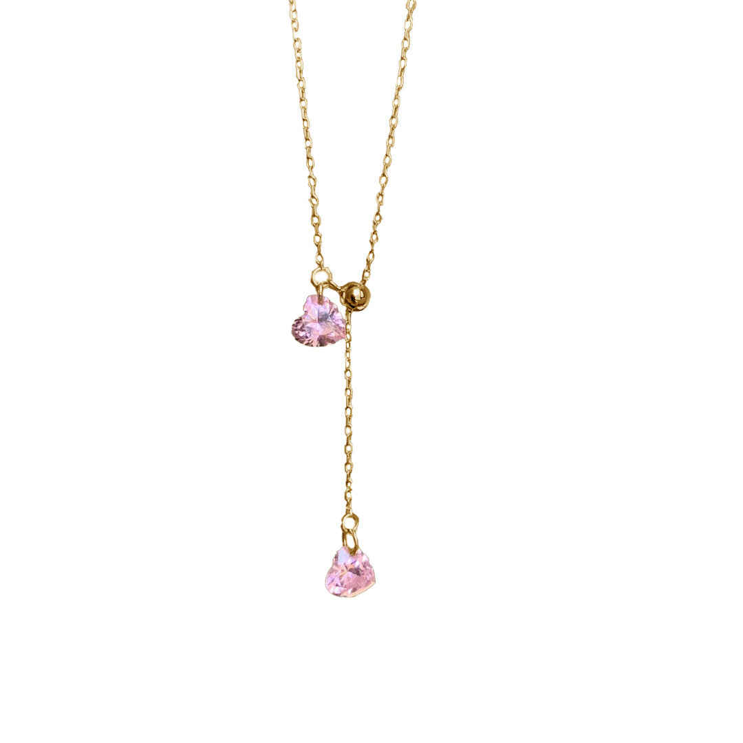 Tidal Pinky Heart Necklace