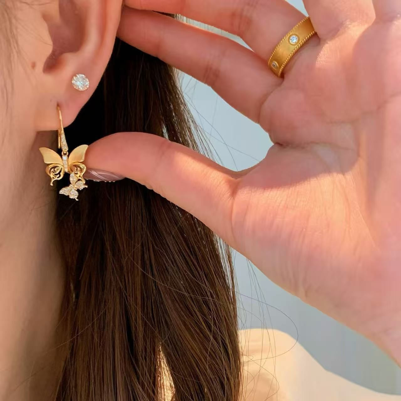 Butterfly Pedant Earrings