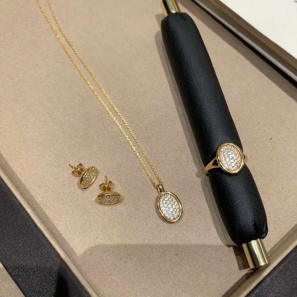 Lode Stud Earrings, Necklace & Ring