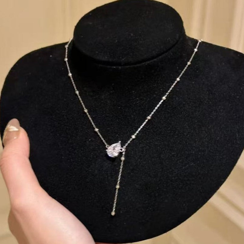 Tidal Teardrop Diamond Necklace
