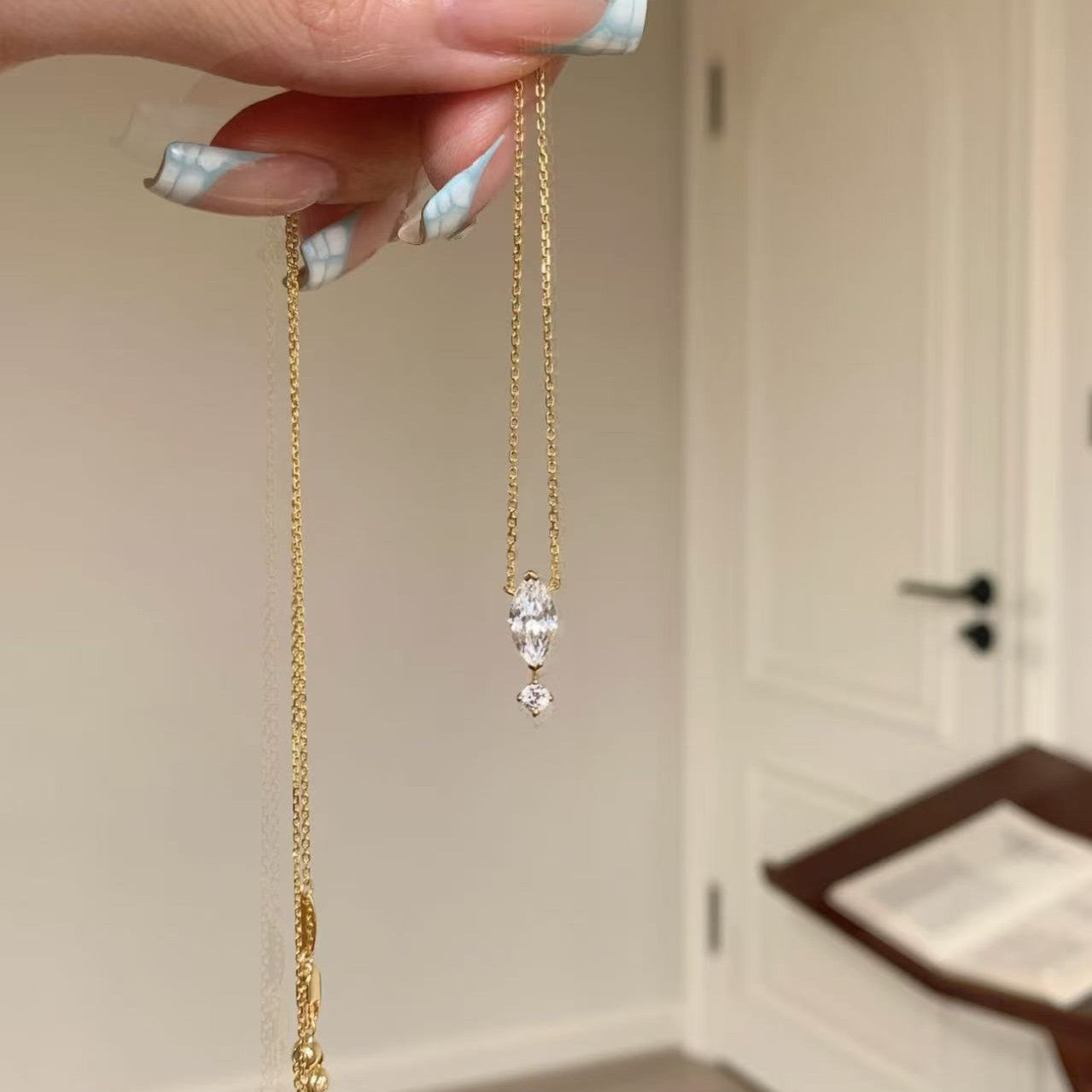 Tidal Horse Eye Gold Necklace & Ring