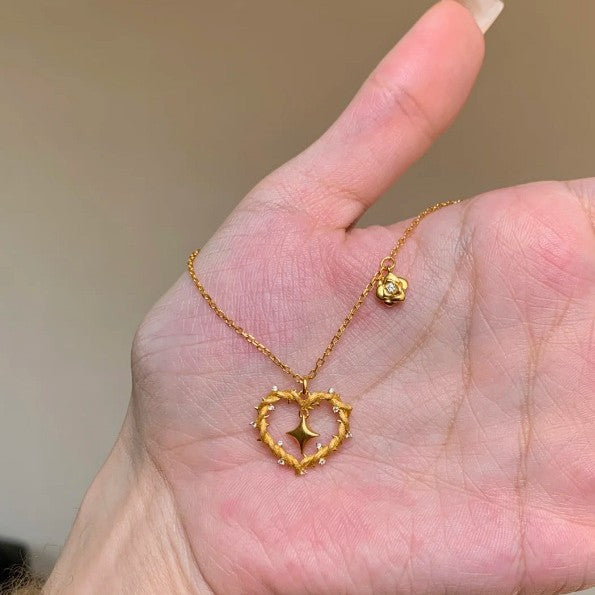 Heart Pretzel Necklace