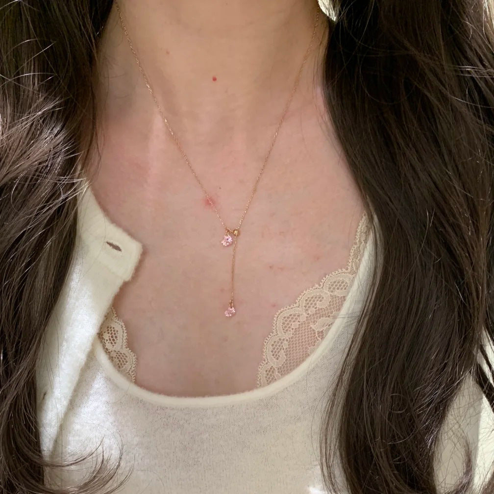 Tidal Pinky Heart Necklace