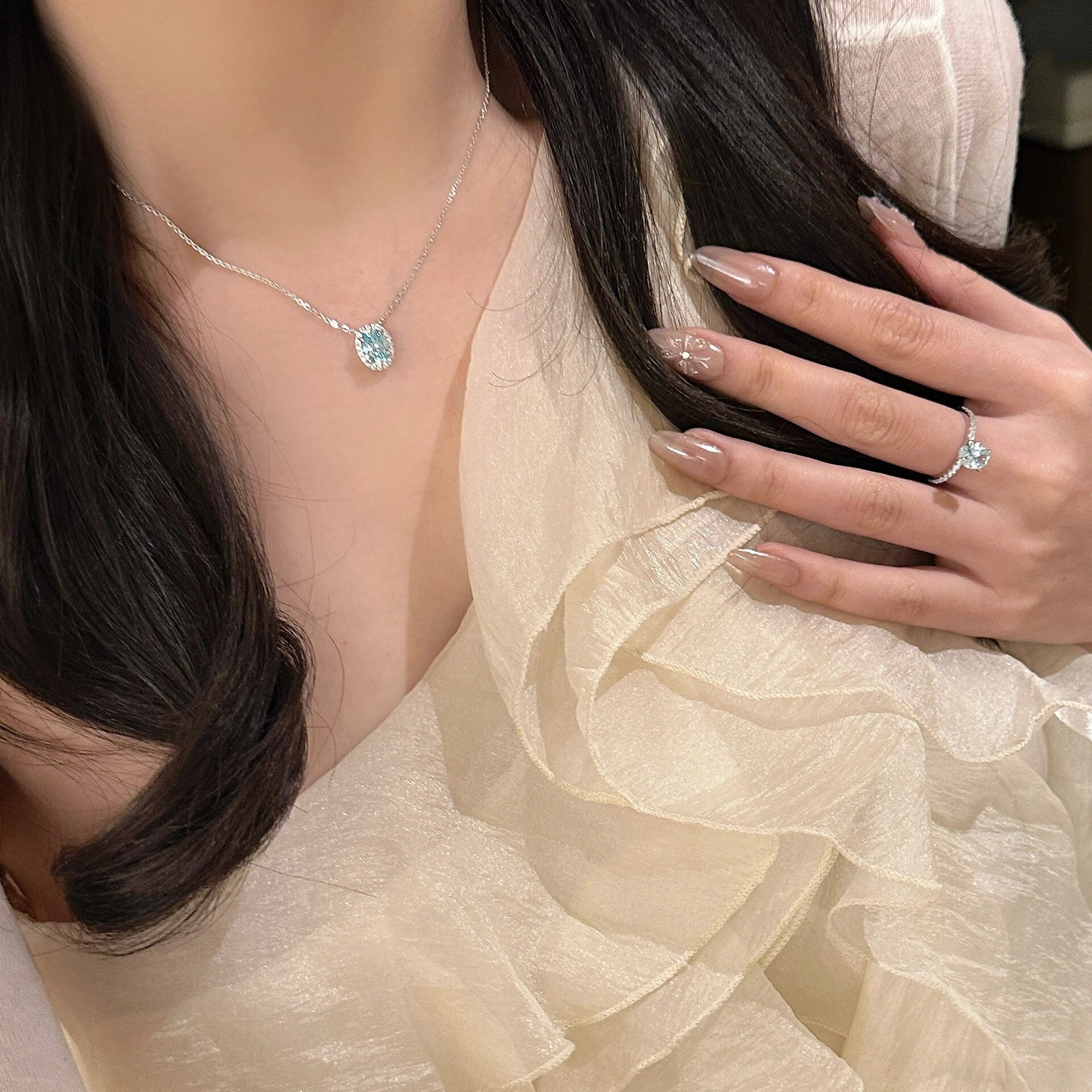 Tidal Blue Necklace & Ring