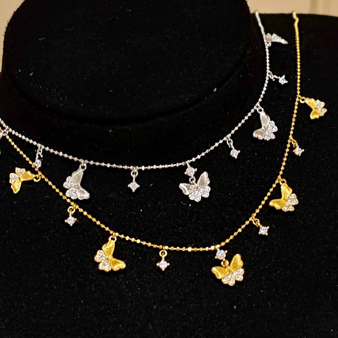 Butterfly Necklace, Bracelet & Ring