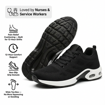 12-Hour Shift Women's Orthopedic Sneakers for Heel & Plantar Fasciitis