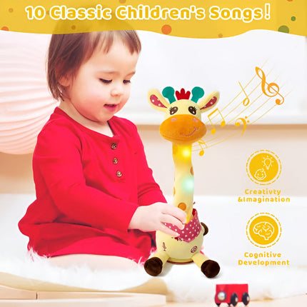Singing Giraffe Plush Toy - Nursery Rhymes, Talk-Back, Soft Cuddle