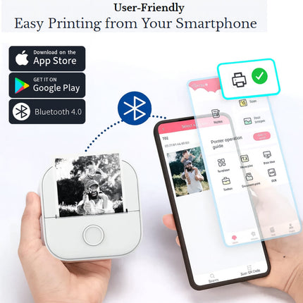 Label Maker - Portable Bluetooth Thermal Printer, Inkless Pocket Printer