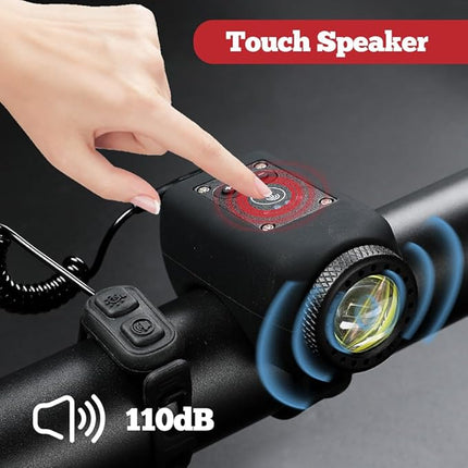 Mountain Bike Electronic Horn - Rechargeable Bike Light and Loud Horn