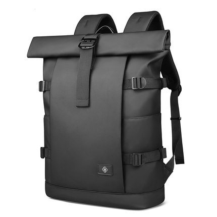 Expandable Rolltop Backpack - Waterproof, 17-Inch Laptop Fit, Anti-Theft