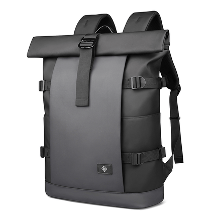 Expandable Rolltop Backpack - Waterproof, 17-Inch Laptop Fit, Anti-Theft