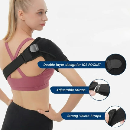 Shoulder Support Brace - Adjustable Compression, Lightweight Stability