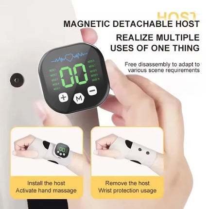 Electric Cordless Wrist Massager Wrap - 10-Mode Adjustable Massage Band
