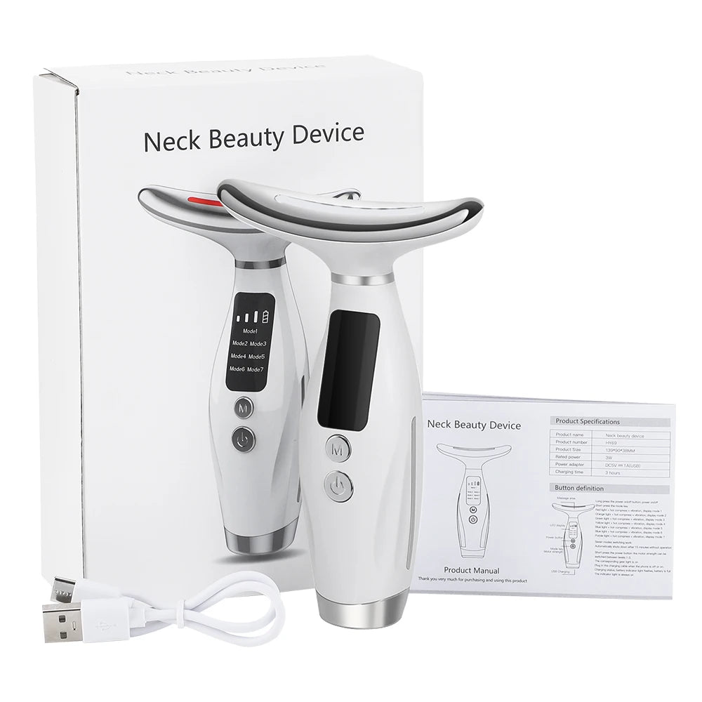 ManiGlow 7-Color LED Face & Neck Sonic Massager