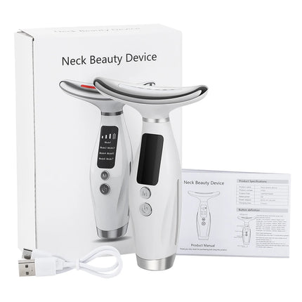 7-Color LED Face & Neck Sonic Massager - Sonic Cleansing, Lifting & Firming