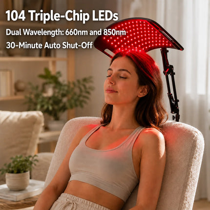 Deluxe Adjustable Red Light Panel - 104-LED Dual-Spectrum Recovery Stand