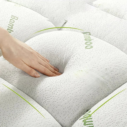 Bamboo Mattress Topper - Cooling, Pillow Top, Deep Pocket Comfort Layer