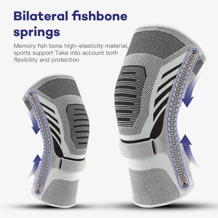 Double Strap Knee Brace - 1-Piece Silicone Patella Cushion Wrap
