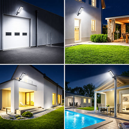 Solar Street Lights - Motion Sensor Outdoor Solar Flood Light, Remote