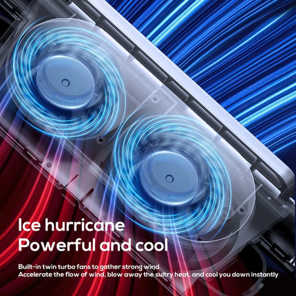 Car Headrest Cooling Fan - Dual-Turbine 3-Speed Backseat Cooler