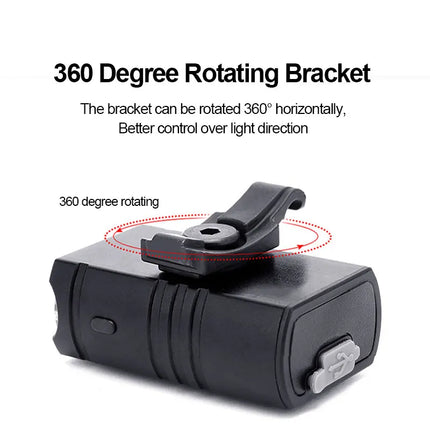 LED Bike Light - USB Rechargeable Front Headlight and Rear Tail Light