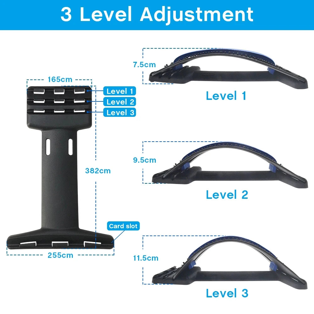 ManiRelax Multi-Level Lumbar Stretcher & Back Massager Cushion