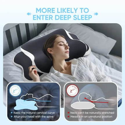 Butterfly Memory Foam Cervical Pillow - Ergonomic Neck & Spine Support