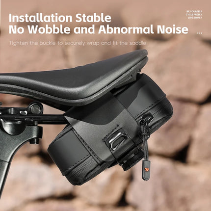Mini Bike Saddle Bag - Self-Locking Seat Bag for Tools, MTB, Road Bike