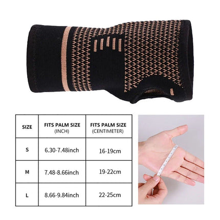 Wrist Support Band - High-Elastic Curved Compression Wrap, 1 Pair