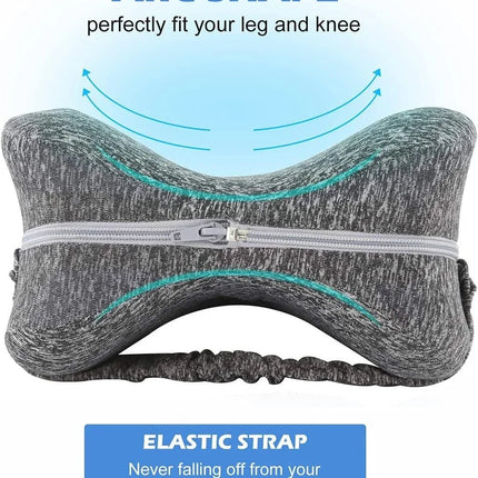 Contoured Memory Foam Leg Pillow - Side Sleeper Knee & Calf Support Cushion