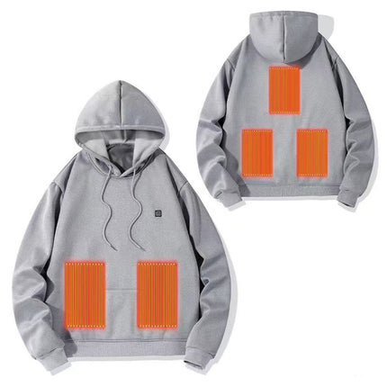 Heated Hoodie for Men - USB Powered, 3 Heat Levels, Chest & Back Warmth