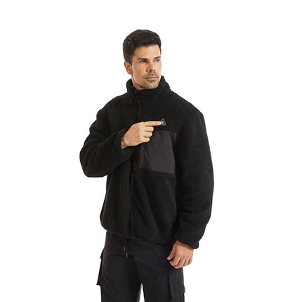 Smart Heated Unisex Fleece Jacket - USB Powered, 4-Zone Heating, Windproof