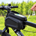 Bike Top Tube Phone Bag - Rainproof Touchscreen Frame Bag for MTB, Road