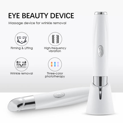 3-Color LED Light Eye Massager - Tri-Light Vibration Eye Wand