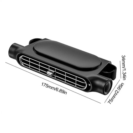 Car Headrest Cooling Fan - Dual-Turbine 3-Speed Backseat Cooler