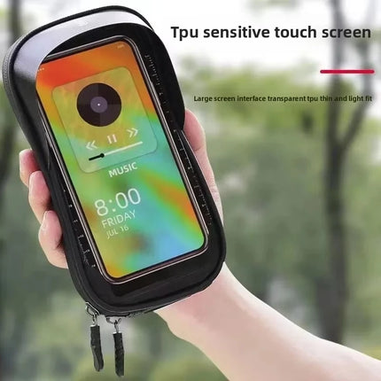 Bike Top Tube Phone Bag - Rainproof Touchscreen Frame Bag for MTB, Road