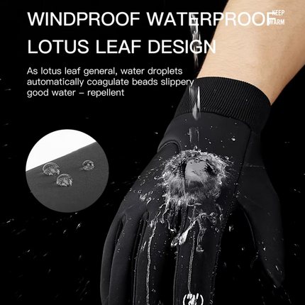 Thermal Touchscreen Gloves - Waterproof Fleece Velvet, Cycling & Outdoor