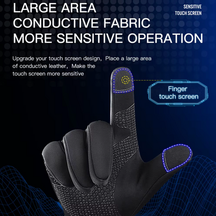 Thermal Touchscreen Gloves - Waterproof Fleece Velvet, Cycling & Outdoor