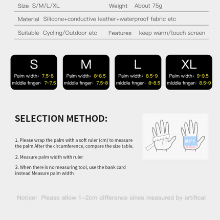 Thermal Touchscreen Gloves - Waterproof Fleece Velvet, Cycling & Outdoor