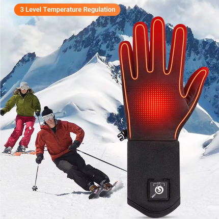 Adjustable USB Powered Touchscreen Heated Gloves - for Cycling, Skiing & Outdoor