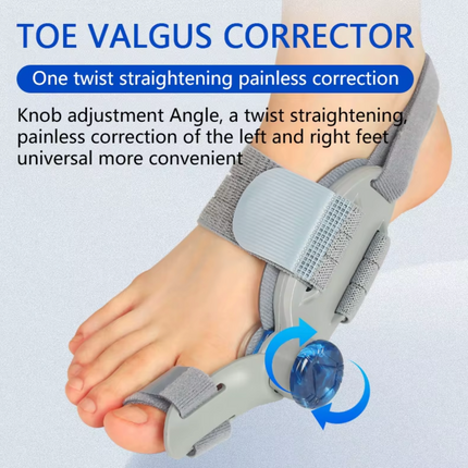 Dial-Adjust Toe Alignment Splint - Adjustable Foot Stabilizer with Heel Strap
