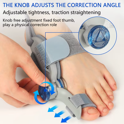 Dial-Adjust Toe Alignment Splint - Adjustable Foot Stabilizer with Heel Strap